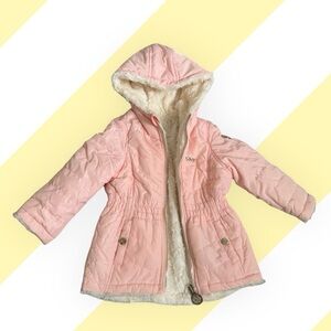 DKNY Pink Furry Girls Jacket 18M